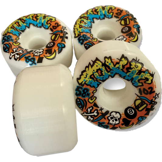 TOXIC TEAM 58MM 102A WHITE SOLID