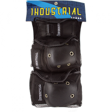INDUSTRIAL 3/PK PAD SET XS-BLK/BLK CAP
