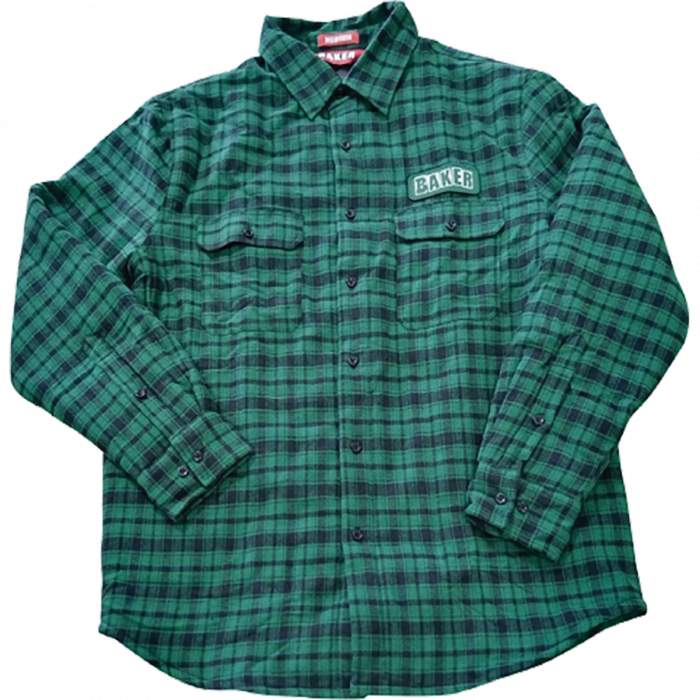 Baker Brand Logo Flannel Jacket M-Green