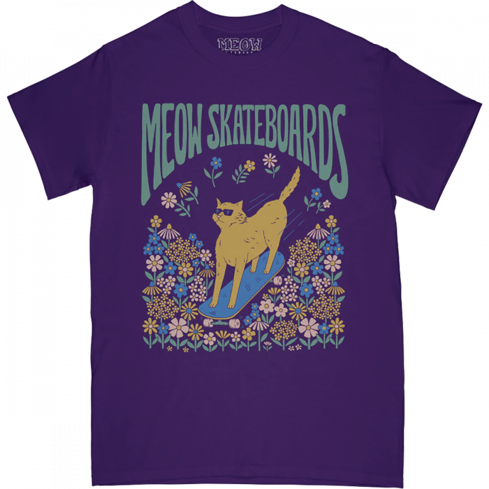 Meow Meadow Ss Xl-Purple