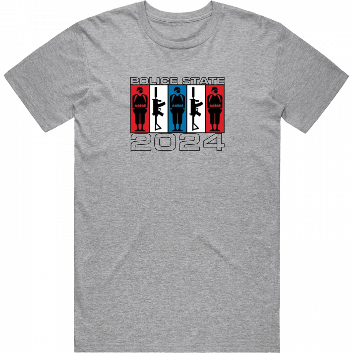 Aw Police State Ss L-Heather Grey