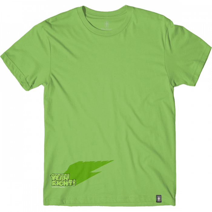 Girl Yeah Right Shadow Ss L-Lime Green
