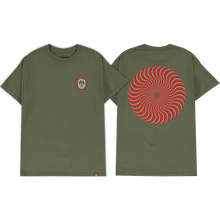 Sf Classic Swirl Overlay Ss S-Military Grn/Rd/Wt