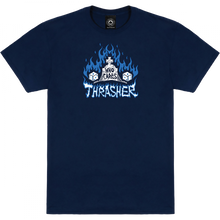 Thrasher Who Cares By Neckface Ss M-Navy