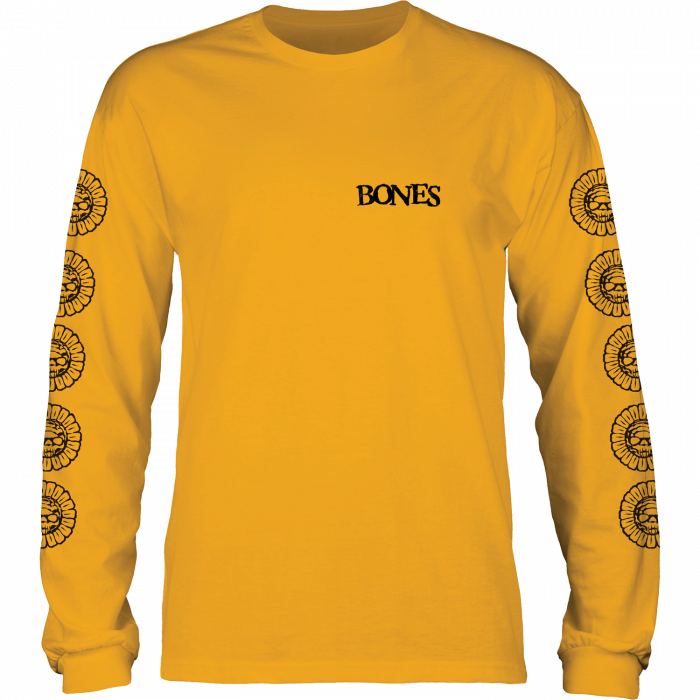 Bones Wheels Pushing Up Daisies L/S S-Gold