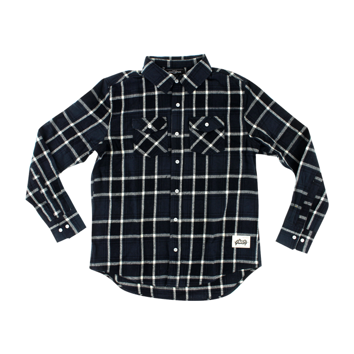 Grizzly North American Flannel Ls S-Blk/Grey