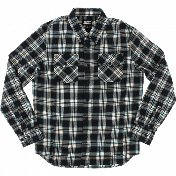 Grizzly Tundra Button-Up Ls S-Black Plaid