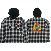 Sf Demonseed Hooded Ls Flannel S-Blk/Wht