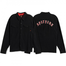 Sf Old E Emb Flannel Ls S-Black