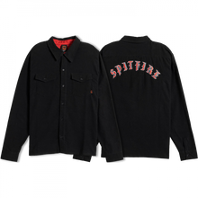Sf Old E Emb Flannel Ls L-Black