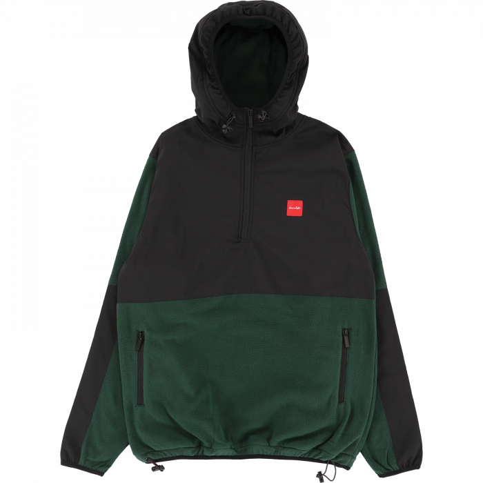 Choc Polar Fleece Pullover Hd/Swt S-Black/Grn
