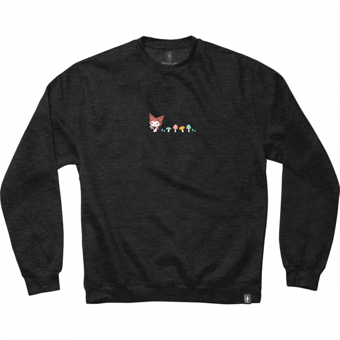 Girl Hello Kitty Shroom Trail Crew/Swt L-Charcoal