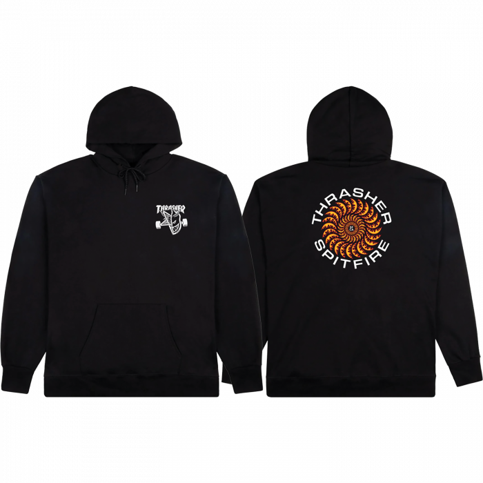 Thrasher Sf Classic Swirl Hd/Swt L-Black