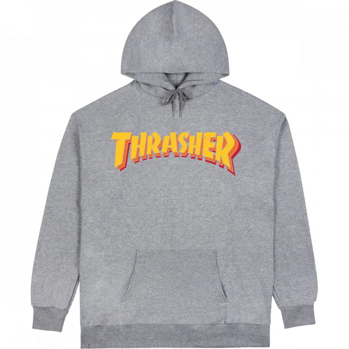Thrasher Stacked Hood Hd/Swt S-Sport Grey