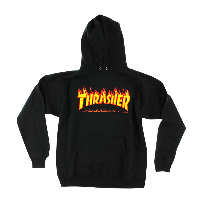 Thrasher Flames Hd/Swt Xl-Black/Yel/Red