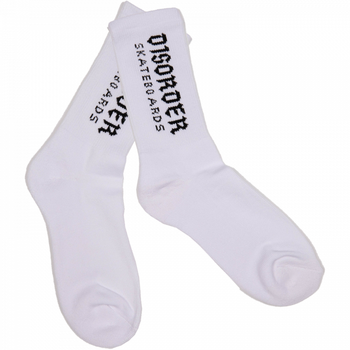 Disorder Logo Crew Socks Wht/Blk