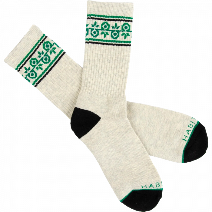 Hab Geo-Pod Crew Socks Grey 1 Pair