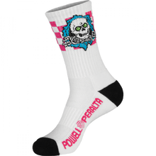 Pwl/P Ripper Checker Stripes Crew Socks Blu/Pnk/Wt