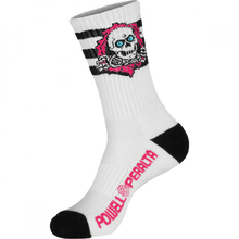 Pwl/P Ripper Rip Stripes Crew Socks Pink/Blk/Wht