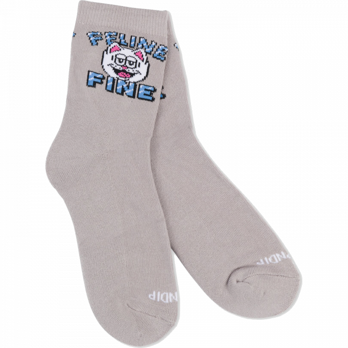 Rip N Dip Feline Fine Mid Sock Charcoal