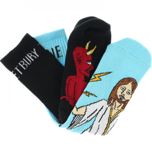 Tm Bury The Hatchet Crew Socks Blk/Blu 1 Pair