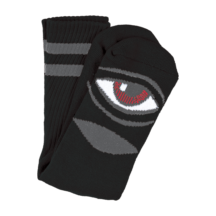 Tm Sect Eye Crew Socks-Black 1 Pair