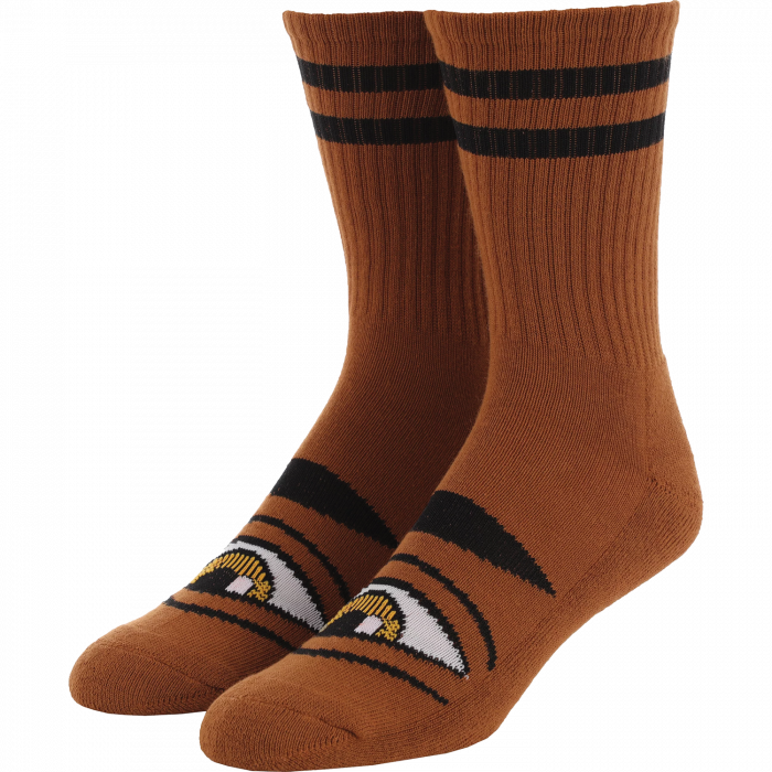 Tm Sect Eye Crew Socks-Chocolate 1Pr