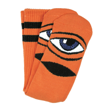 Tm Sect Eye Crew Socks-Orange 1 Pair