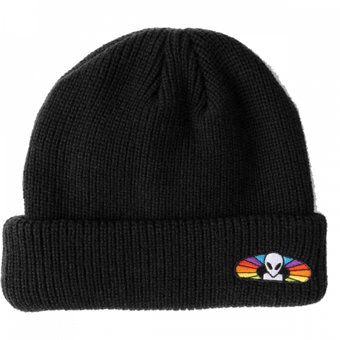Aw Spectrum Embroidered Patch Beanie Black