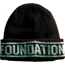 Found Text Logo Knit Beanie Black/Teal