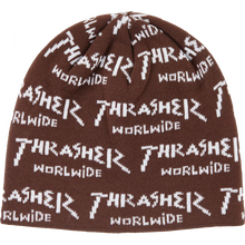 Thrasher Worlwide Skully Beanie Brown