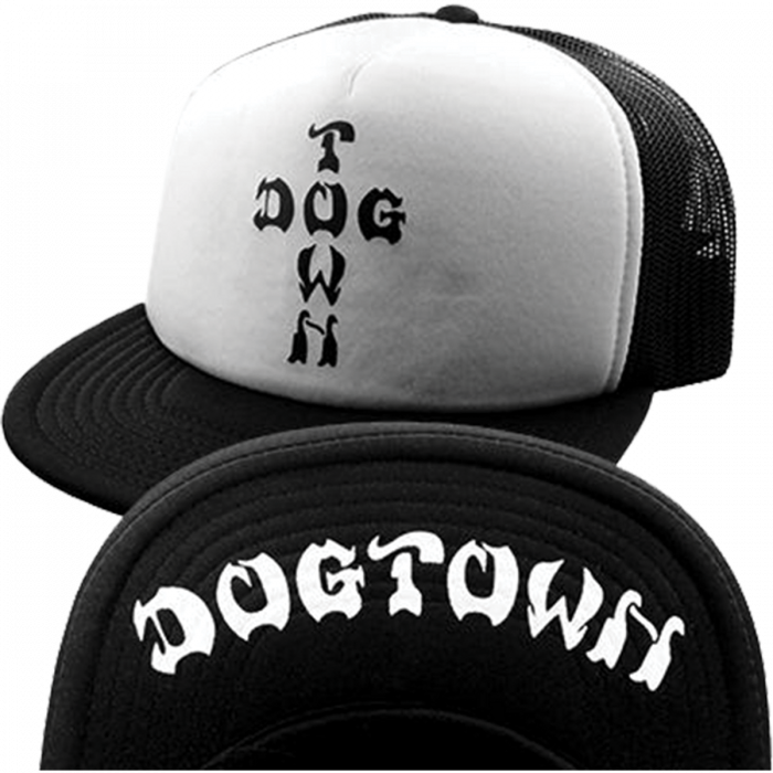 Dogtown Cross Letter Mesh Flip Adj-White/Blk