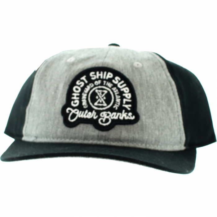 Ghost/Ship Insignia Cotton Hat Adj-Black/Grey