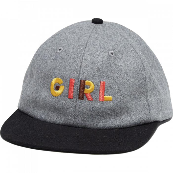 Girl Jeron Wool 6 Panel Hat Adj-Heather Grey/Blk
