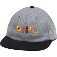 Girl Jeron Wool 6 Panel Hat Adj-Heather Grey/Blk
