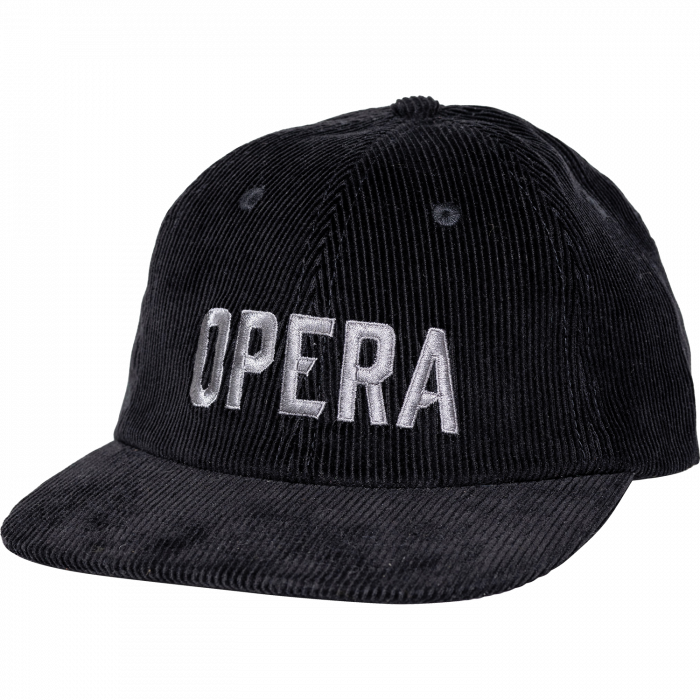 Opera Logo Corduroy Hat Adj-Black
