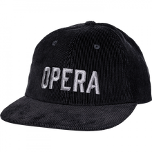 Opera Logo Corduroy Hat Adj-Black