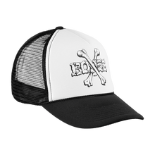 Pwl/P Cross Bones Mesh Hat Adj-Wht/Blk