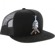 Pwl/P Skull & Sword Mesh Hat Adj-Blk/Blk
