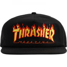 Thrasher Flame Embroidered Hat Adj-Black