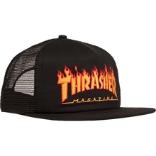 Thrasher Flame Emb Mesh Hat Adj-Black/Yel/Red