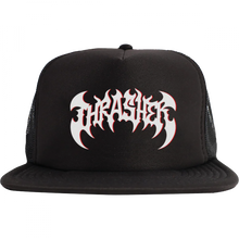Thrasher Heavy Metal Trucker Hat Adj-Black/Black