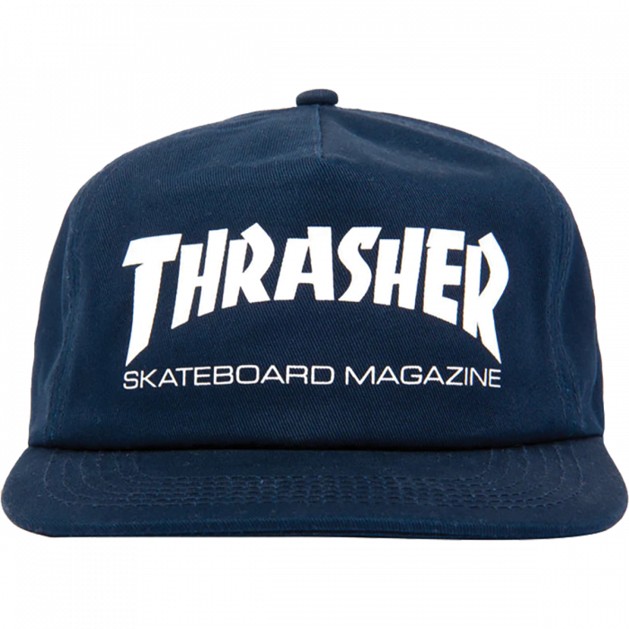 Thrasher Skate Mag Hat Adj-Navy/White