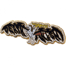 Dw Skeleton Horse Rider Lapel Pin 2.3"