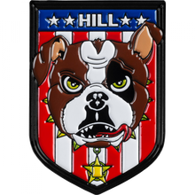 Pwl/P Lapel Pin Hill Bulldog Red