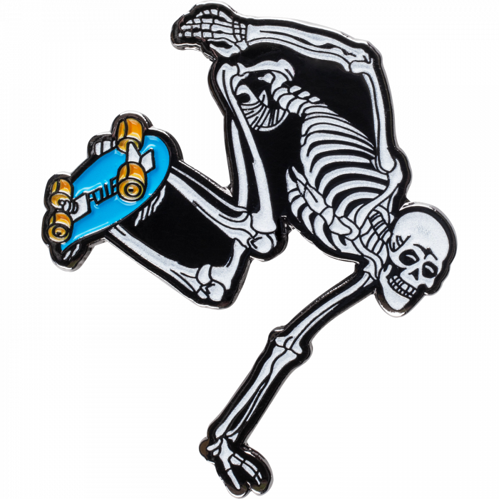 Pwl/P Lapel Pin Skateboard Skeleton Glow
