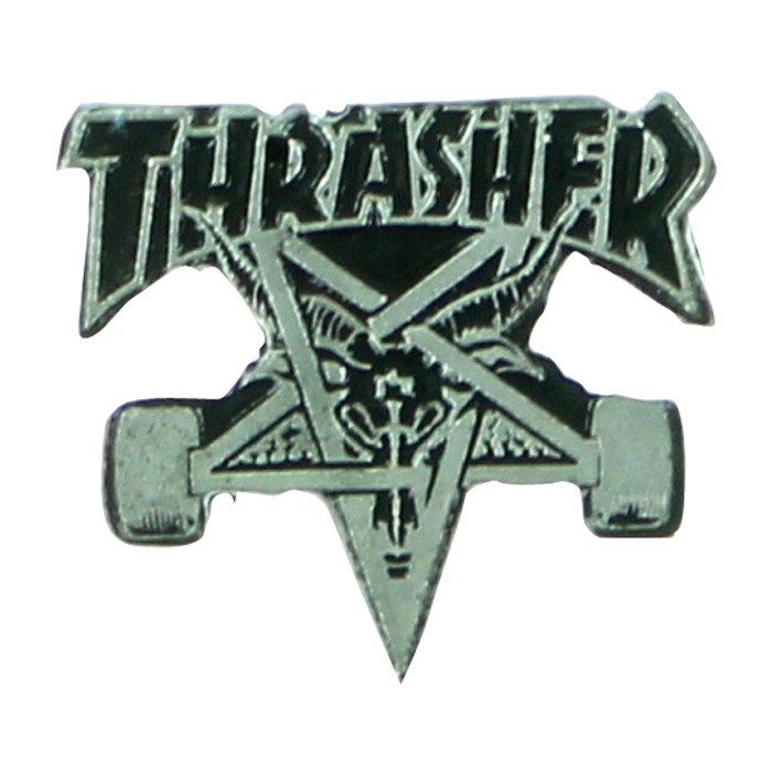 Thrasher Skategoat Lapel Pin Silver