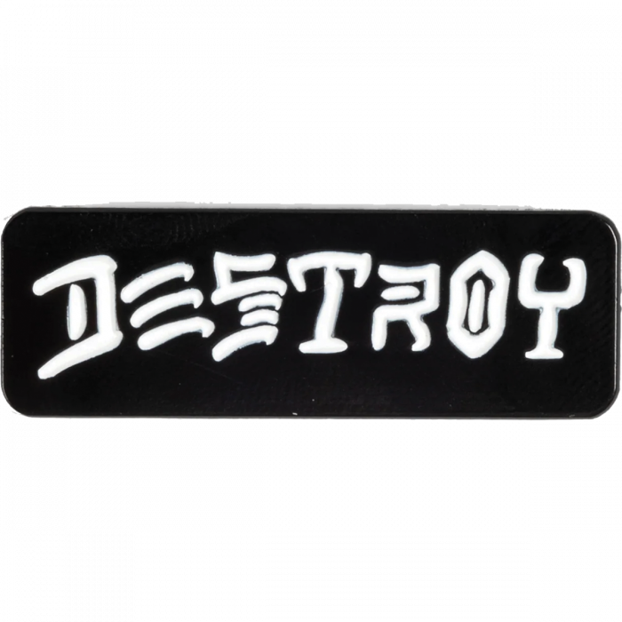 Thrasher Destroy Lapel Pin Blk/Wht