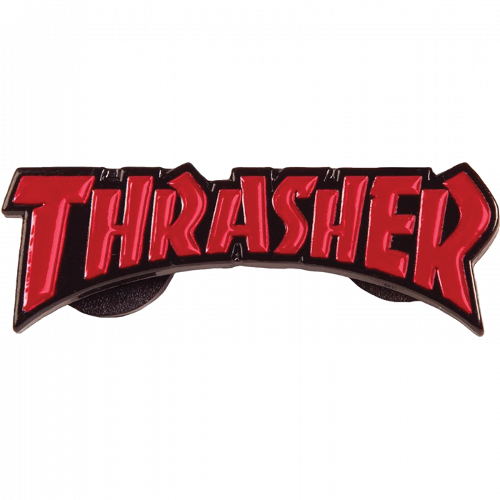 Thrasher Logo Lapel Pin Red/Blk
