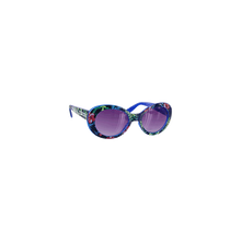 Happy Hour Beach Party Sunglasses Blue Hawaiian